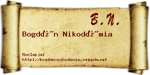 Bogdán Nikodémia névjegykártya